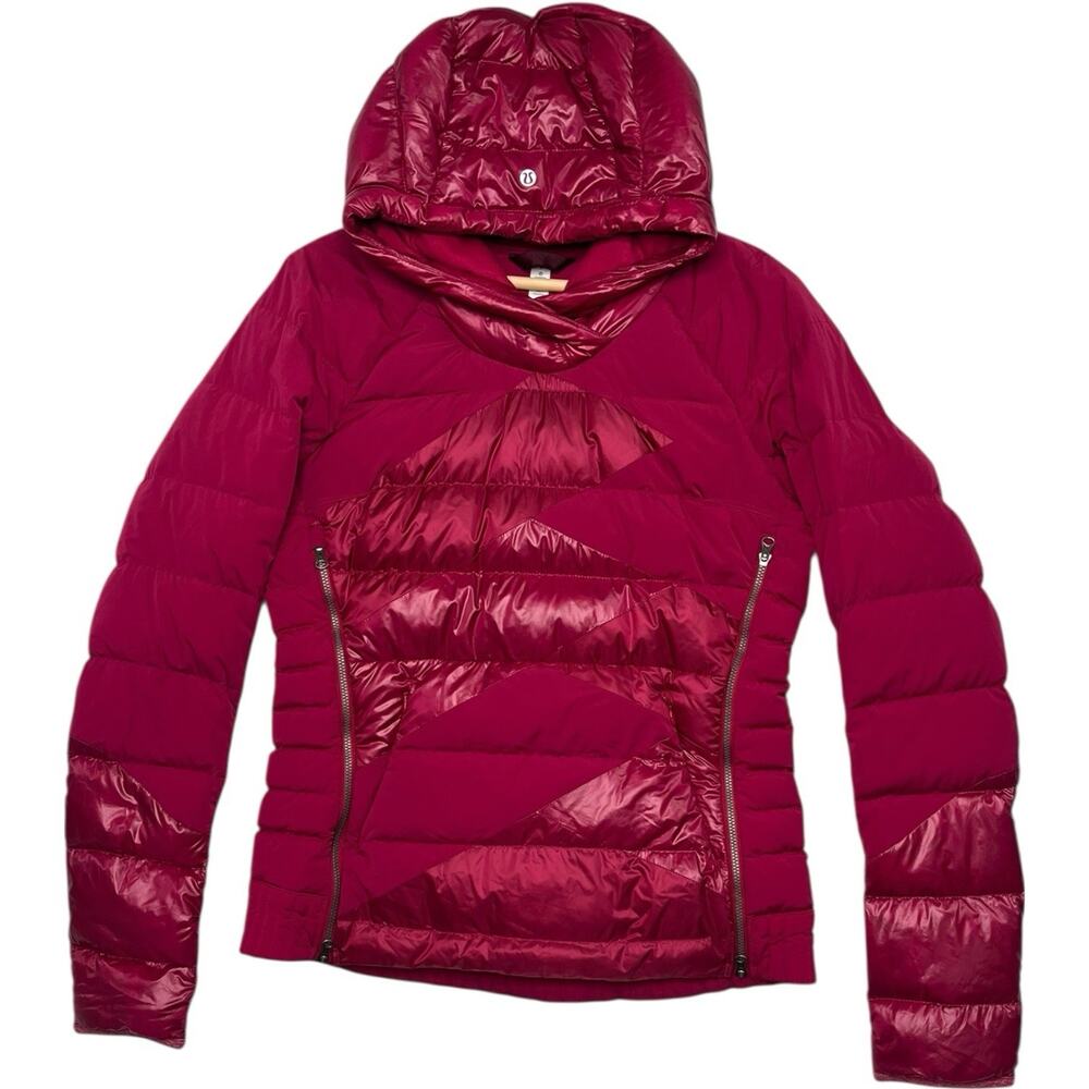 Lululemon Goose Down Right Cozy Pullover Womens 8 Pink Puffer Quilted Outdoor